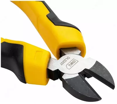 Diagonal yon kesgichlar (nippers) "Deli Tools", 7", 180 mm, karbonli po