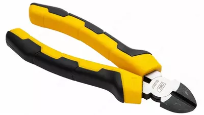 Diagonal yon kesgichlar (nippers) "Deli Tools", 7", 180 mm, karbonli po