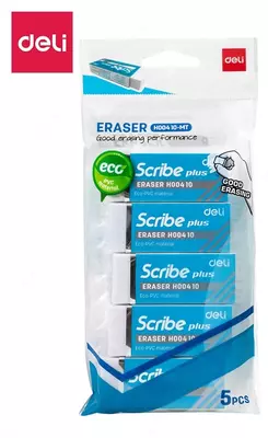 Корректирующий ластик DELI "Scribe" 5 шт., блистер (Арт. - 00410-MT-EH) Белый