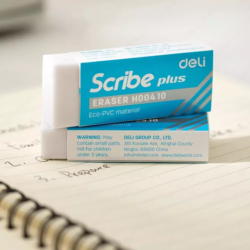 Корректирующий ластик DELI "Scribe" 5 шт., блистер (Арт. - 00410-MT-EH) Белый