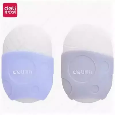 Tuzatish silgi (oval) "Deli" 62 x 43 mm, ind. plastik. yuqoriga. (m. - 71084) Assortiment