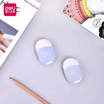 Tuzatish silgi (oval) "Deli" 62 x 43 mm, ind. plastik. yuqoriga. (m. - 71084) Assortiment