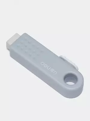 Tuzatish silgi (oval) "Deli" 62 x 43 mm, ind. plastik. yuqoriga. (m. - 71085) Assortiment