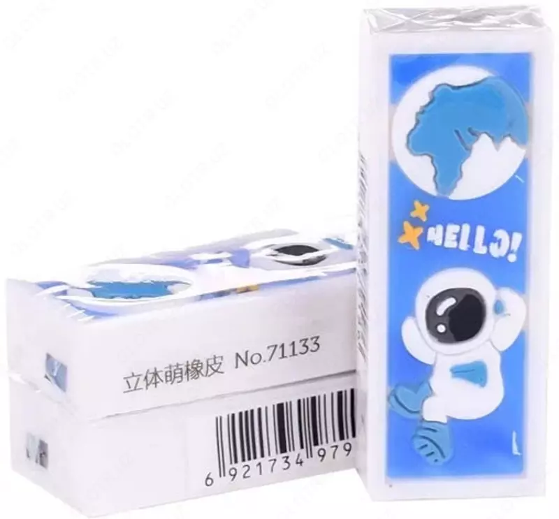 Корректирующий ластик (прямоугольный) "DELI" карт. уп. (Арт. - 71133) Белый