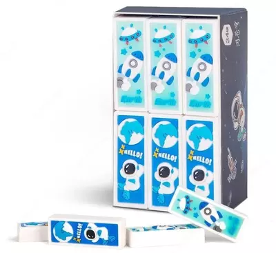 Корректирующий ластик (прямоугольный) "DELI" карт. уп. (Арт. - 71133) Белый