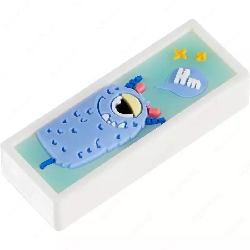 Корректирующий ластик (прямоугольный) "DELI" Monster, карт. уп. (Арт. - 71134) Белый