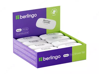 Tuzatish silgi (oval) "Berlingo" Eraze 750, karta displey (Art. - BLc_00750) Oq