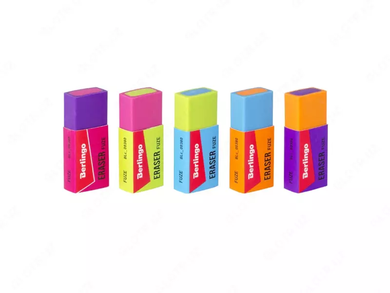 Tuzatish o'chirgichi (to'rtburchaklar) "Berlingo" Fuze, karta. displey, 5 rang (Art. - BLc_00380) Assortiment