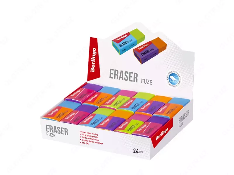 Tuzatish o'chirgichi (to'rtburchaklar) "Berlingo" Fuze, karta. displey, 5 rang (Art. - BLc_00380) Assortiment