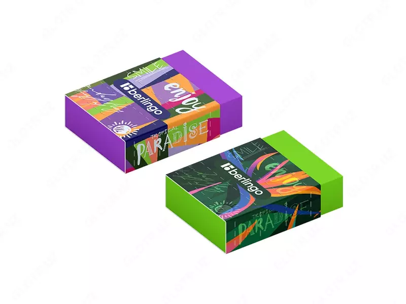 Tuzatish o'chirgichi (to'rtburchaklar) "Berlingo" Jumble, karta ekrani, 2 ta rang. (Art. - BLc_00S13) Assortiment