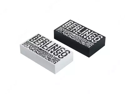 Корректирующий ластик (прямоугольный) "Berlingo" Monochrome, карт.дисплей, 2 цв. (Арт. - BLc_00S01) Черный/Белый