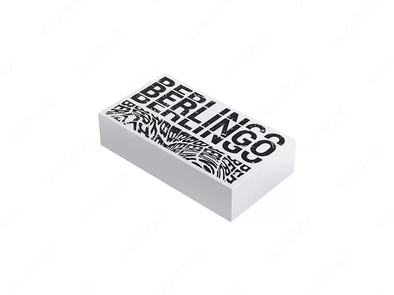 Корректирующий ластик (прямоугольный) "Berlingo" Monochrome, карт.дисплей, 2 цв. (Арт. - BLc_00S01) Черный/Белый