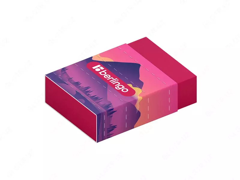 Корректирующий ластик (прямоугольный) "Berlingo" Scenic, карт.дисплей, 3 цв. (Арт. - BLc_00S16) Ассортимент