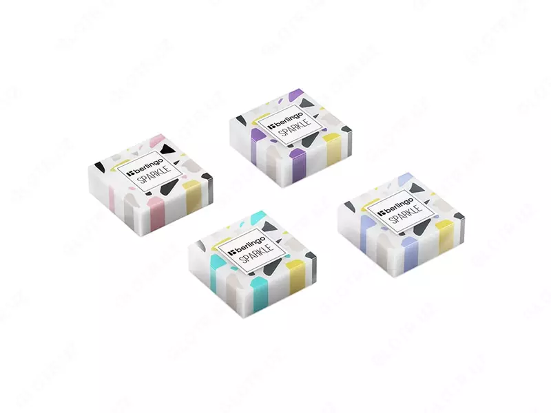 Tuzatish silgi (kub) "Berlingo" Sparkle, karta. displey (Art. - BLc_00500) Assortiment