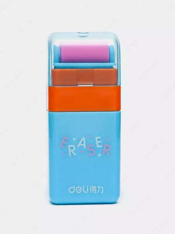 Корректирующий ластик (роликовый) "DELI" колпачок, карт. уп., 3 цв. (Арт. - 154-VP) Ассортимент