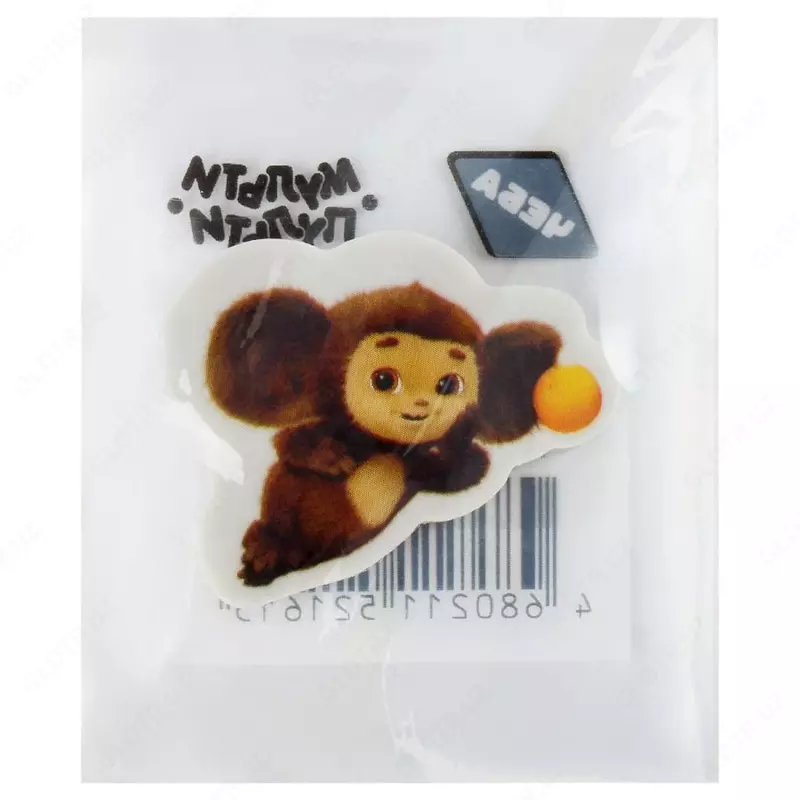 Корректирующий ластик (фигурный) "Мульти-Пульти" Чебурашка, TPR, карт.дисплей (Арт. - ЧБ_54161) Ассортимент