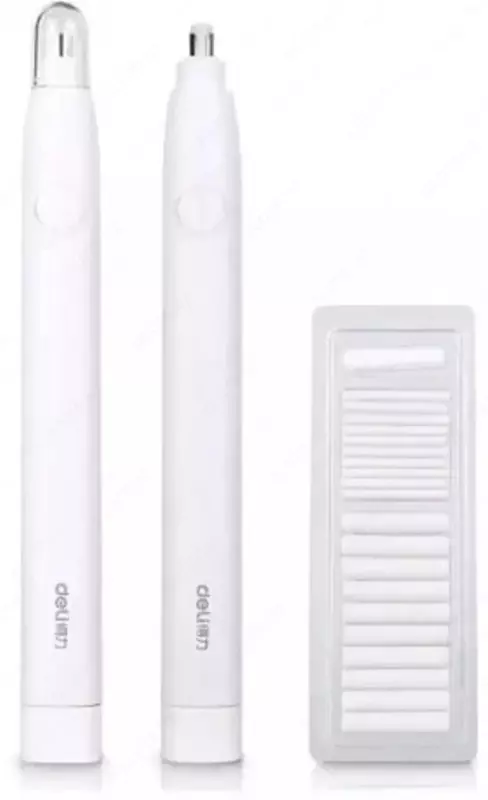 Корректирующий электрический ластик-карандаш "Deli" 2.5/5 мм, уп. блистер, 2 шт (Арт. - 71107-wt) Белый