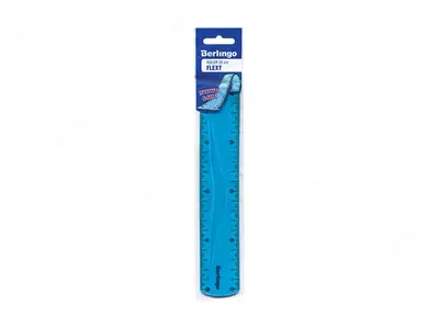 Пластиковая линейка (гибкая) "Berlingo" Flexy,  20 см, две шкалы (Арт. - PR_10020) Цв. ассорти