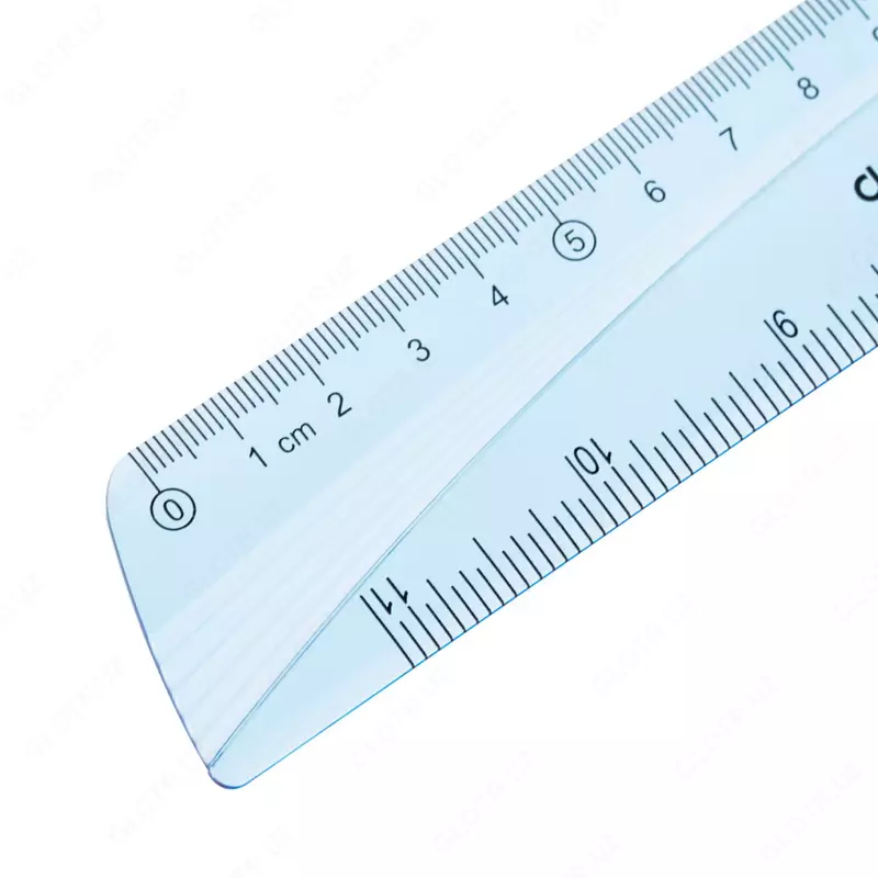 Plastik o'lchagich "Deli" 30 sm, ikkita tarozi (Art. - 11-EH) Moviy