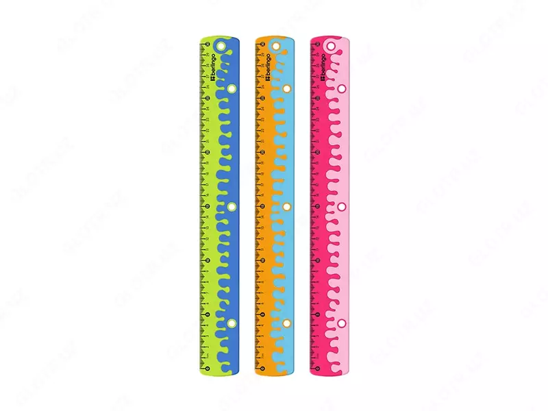 Plastik o'lchagich (slipmas) "Berlingo" gibrid, 30 sm, kauchuk qo'shimcha (Art. - PR_30030) Rang. turli xil