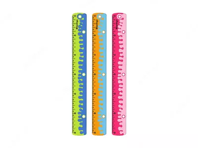 Plastik o'lchagich (slipmas) "Berlingo" gibrid, 30 sm, kauchuk qo'shimcha (Art. - PR_30030) Rang. turli xil