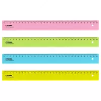 Пластиковая линейка "Стамм" Neon Crystal