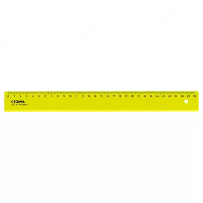 Plastik o'lchagich "Stamm" Neon Crystal, 30 sm, shaffof. (Art. - LN32) Assortiment