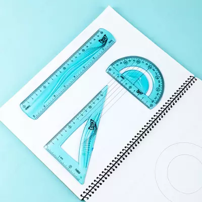 Комплект пластиковых линеек (ультрагибкий) Deli "Twist Me", 3 шт., упаковка ПВХ, ассортимент