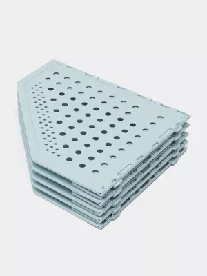 Лоток пластиковый для документов (вертикальный) "Deli" 200 × 150 × 180 мм, 3 отд. (Арт. -506-TB-bl) Голубой