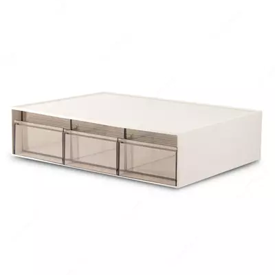 Горизонтальный лоток для документов "Deli" 3-х секц. (Арт. - 106-PK) Белый