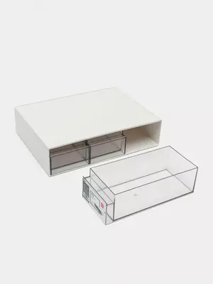 Горизонтальный лоток для документов "Deli" 3-х секц. (Арт. - 106-PK) Белый