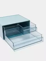 Горизонтальный лоток для документов "Deli" 3-х секц. (Арт. - 122-PK) Голубой - 146 000 сум