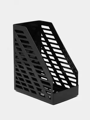 Пластиковый лоток для документов (неразборный) "Стамм" XXL, 1 отдел (Арт. - ЛТ901) Черный