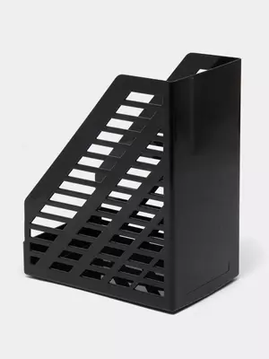 Пластиковый лоток для документов (неразборный) "Стамм" XXL, 1 отдел (Арт. - ЛТ901) Черный