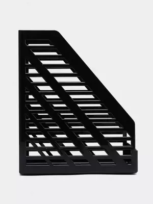 Пластиковый лоток для документов (неразборный) "Стамм" XXL, 160 мм, 1 отдел (Арт. - ОФ333) Черный