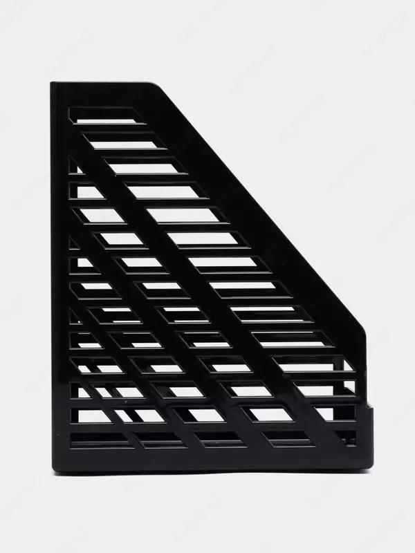 Пластиковый лоток для документов (неразборный) "Стамм" XXL, 160 мм, 1 отдел (Арт. - ОФ333) Черный