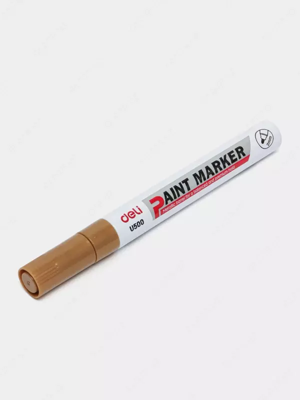 Перманентный маркер "Deli" Paint U500, 2 мм (Арт. - 500-GD-EU) Золото
