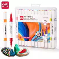 Упаковка акриловых маркеров (двухсторонние) "Deli" 24 шт/24 цв.