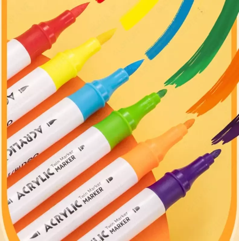 Akril markerlarni qadoqlash (ikki tomonlama) "Deli" 36 dona / 36 rang, plastmassa. quti (m. - 924-36-HM)