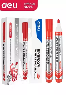 Маркер для белой доски "Deli" Everyu U016, 2.5 мм (Арт.- 016-RD-EU) Красный