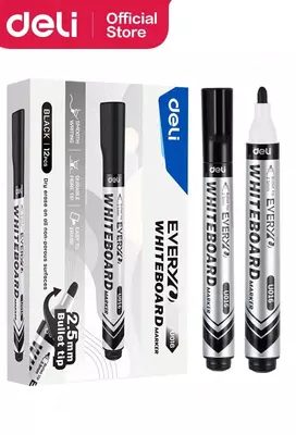 Маркер для белой доски "Deli" Everyu U016, 2.5 мм (Арт.- 016-BK-EU) Черный