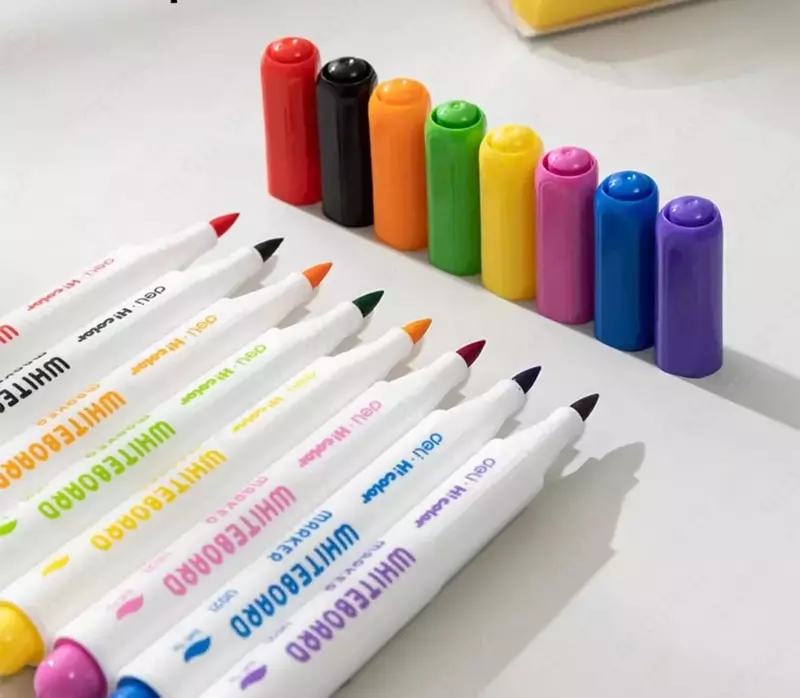 Flip-chart markerlari "Deli" H! Rangli, 1,5 mm, 8 dona, PVX paketi. (Art. - 021-EU) Assortiment