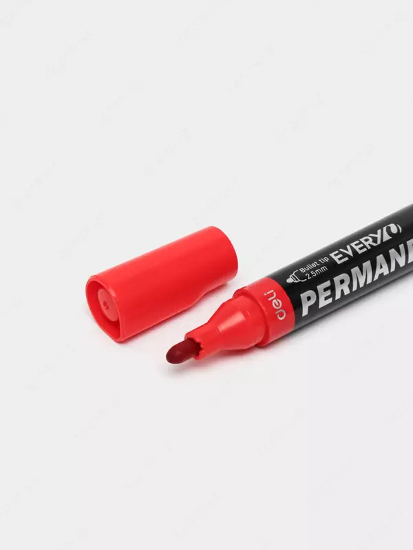Doimiy marker "Deli" Everyu U216, 2,5 mm (Art. - 216-RD-EU) Qizil