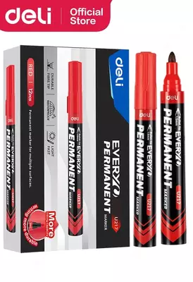 Перманентный маркер "Deli" Everyu U217, 1.5 мм (Арт. - 217-RD-EU) Красный