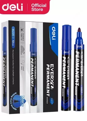 Перманентный маркер "Deli" Everyu U217, 1.5 мм (Арт. - 217-BL-EU) Синий