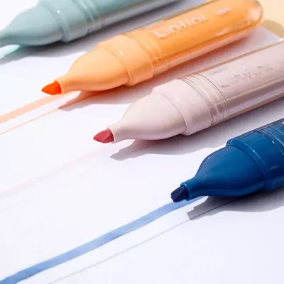 Маркер - текстовыделитель "Deli" Linfini, 1-5 мм, скошен. наконечн., 4 шт. (Арт. - 370-EU) Ассортимент