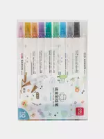 Цветные маркеры для декорирования (двухсторонние) "Deli" Metallic