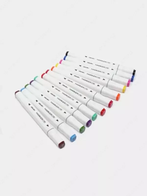 "Deli" ikki tomonlama sketch-markerlar to‘plami, 24 dona