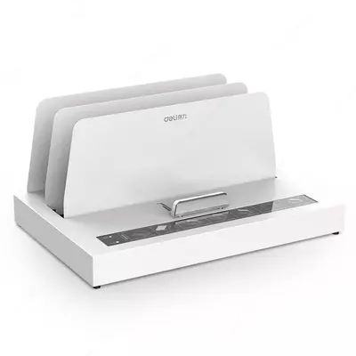 Термопереплетная машина (гребенчатая)  Термопереплетная машина (гребенчатая) "DELI" керамический нагрев, термоклей 40 мм (Арт. - 3882) Белая