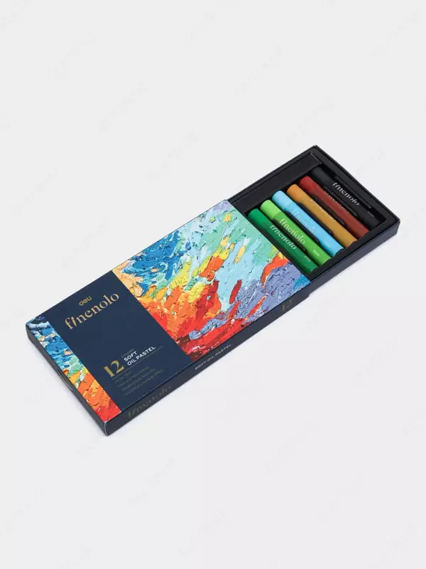 Упаковка пастельных цветных мелков "Deli" Finenolo, 12 шт. (Арт. - 212-12-C)